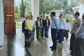 MoPF Union Minister meets departmental staff in Taunggyi, Shan State