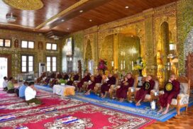 Patthana recitation conducted at Botahtaung Pagoda to be free from natural disasters