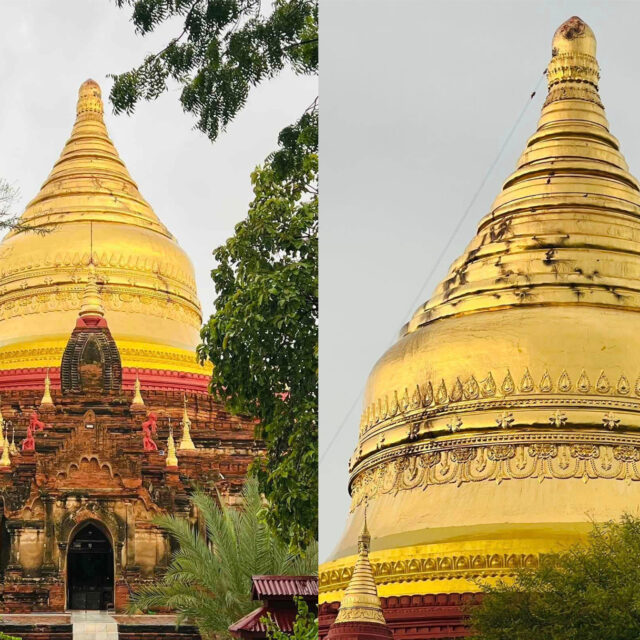 Dhammarazika Pagoda struck by lightning